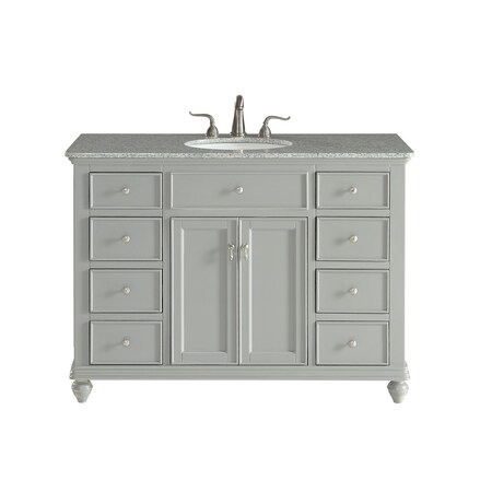 Elegant Lighting 48 In. Single Bathroom Vanity Set In Light Grey VF12348GR